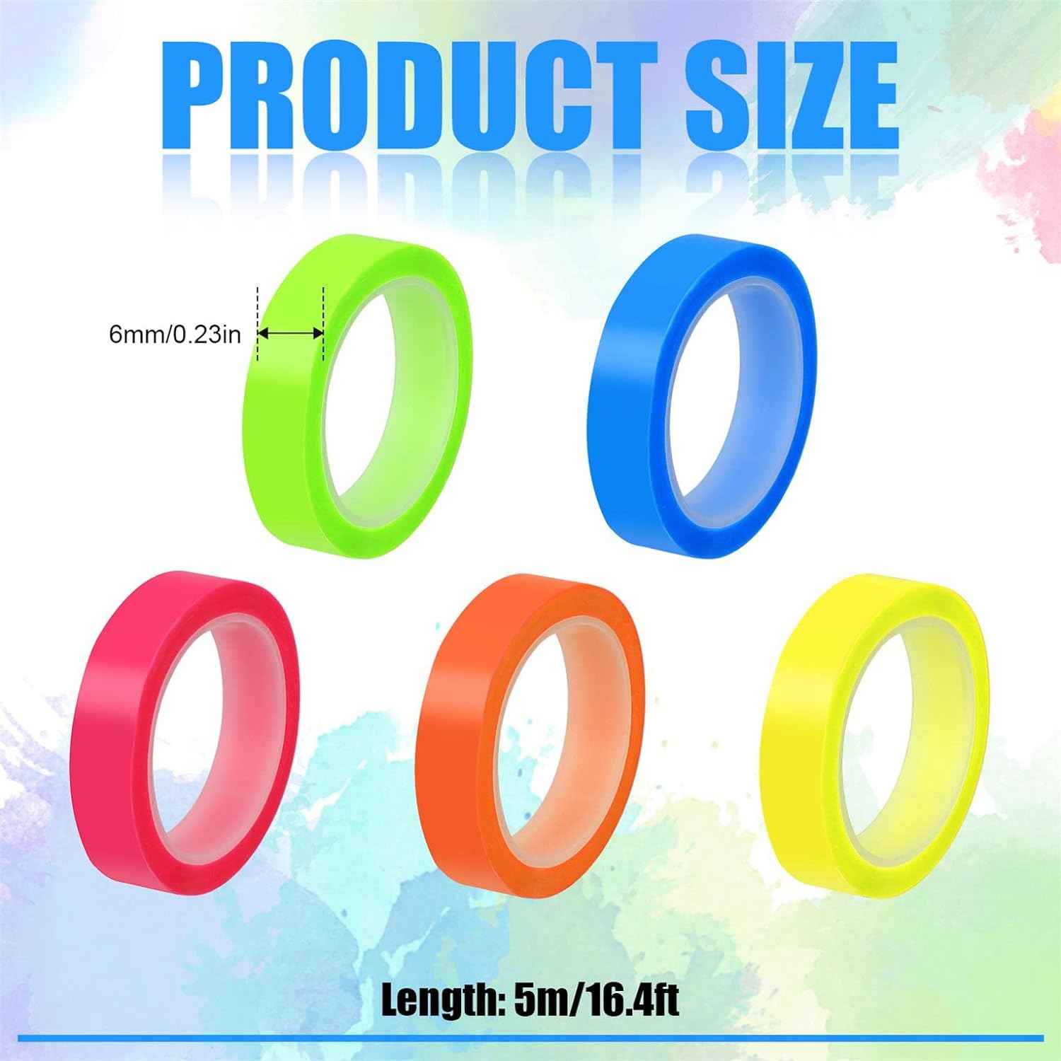 10 Rolls Removable 5 Color Highlighter Tapes for Students Teachers - TTpen