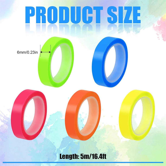 10 Rolls Removable 5 Color Highlighter Tapes for Students Teachers - TTpen