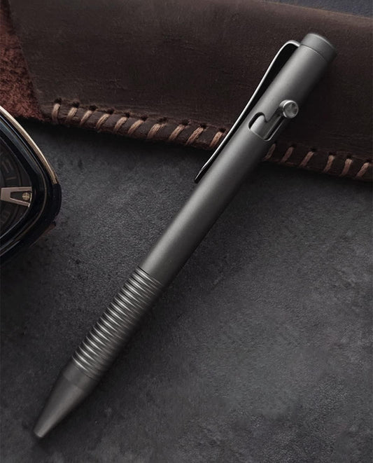 Titanium Alloy Bolt Action Pen Clip EDC Pocket Tactical Ballpoint Pen