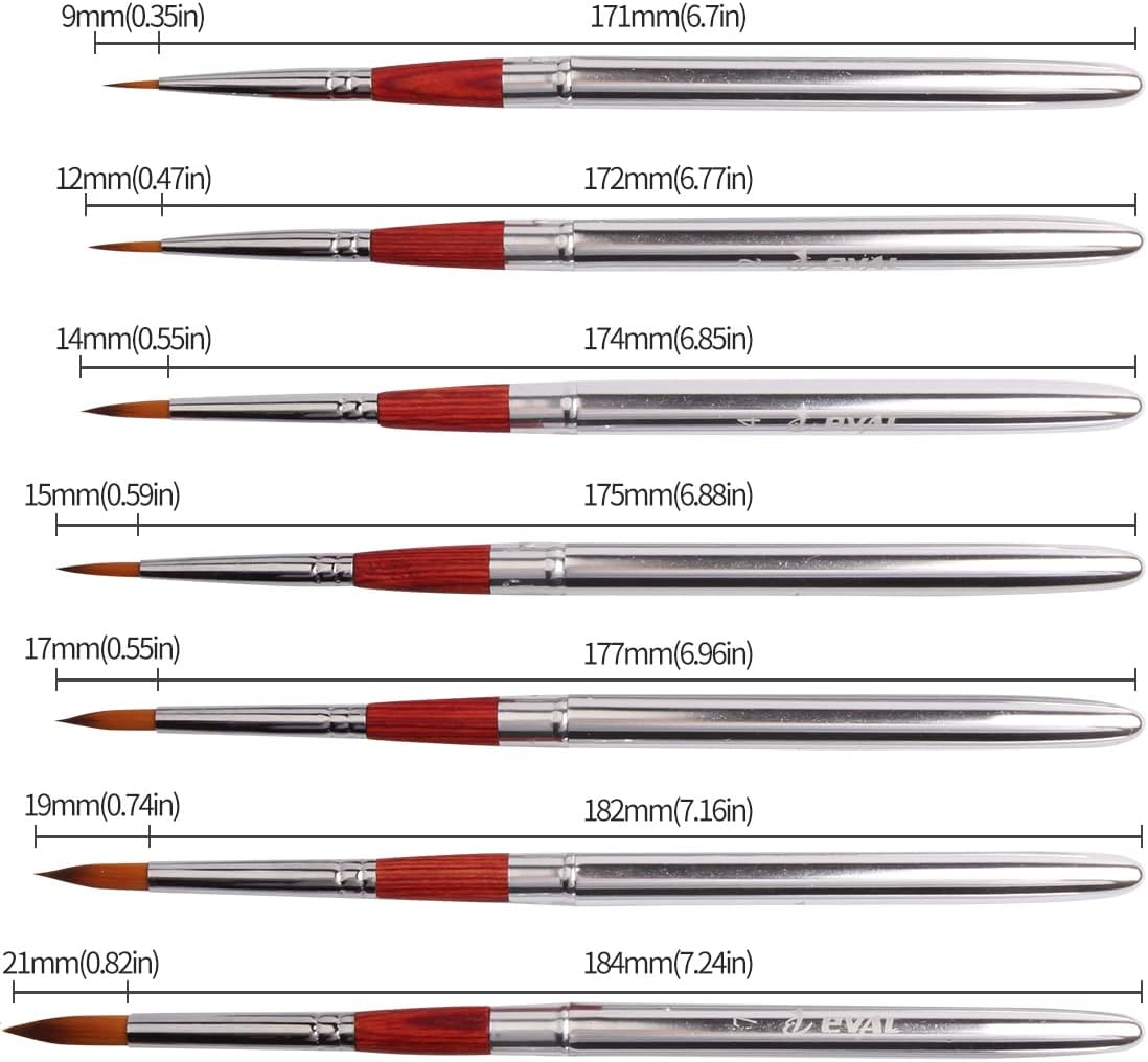 7pcs Travel Artist Painting Brushes,Detachable