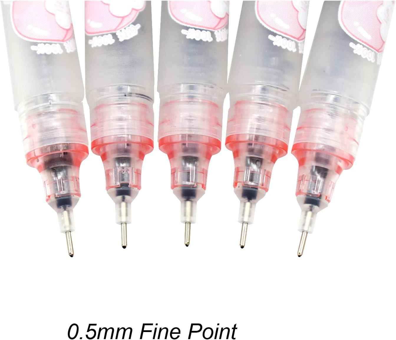 12PCS Peach Liquid Ink Juicy Fruit Quick Dry Rollerball Pens Black Ink - TTpen