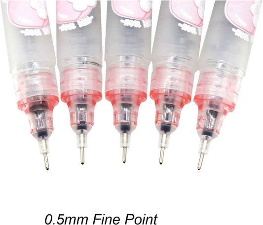 12PCS Peach Liquid Ink Juicy Fruit Quick Dry Rollerball Pens Black Ink - TTpen