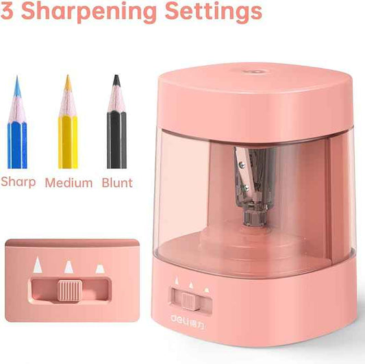 DELI 68659 Electric Pencil Sharpener USB & Battery Operated - TTpen