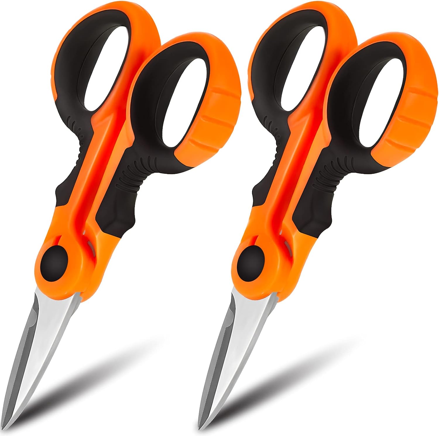 Fishing Line Scissor Heavy Duty 3Cr13 Non Slip Serrated Edge Cutter 2 Pack