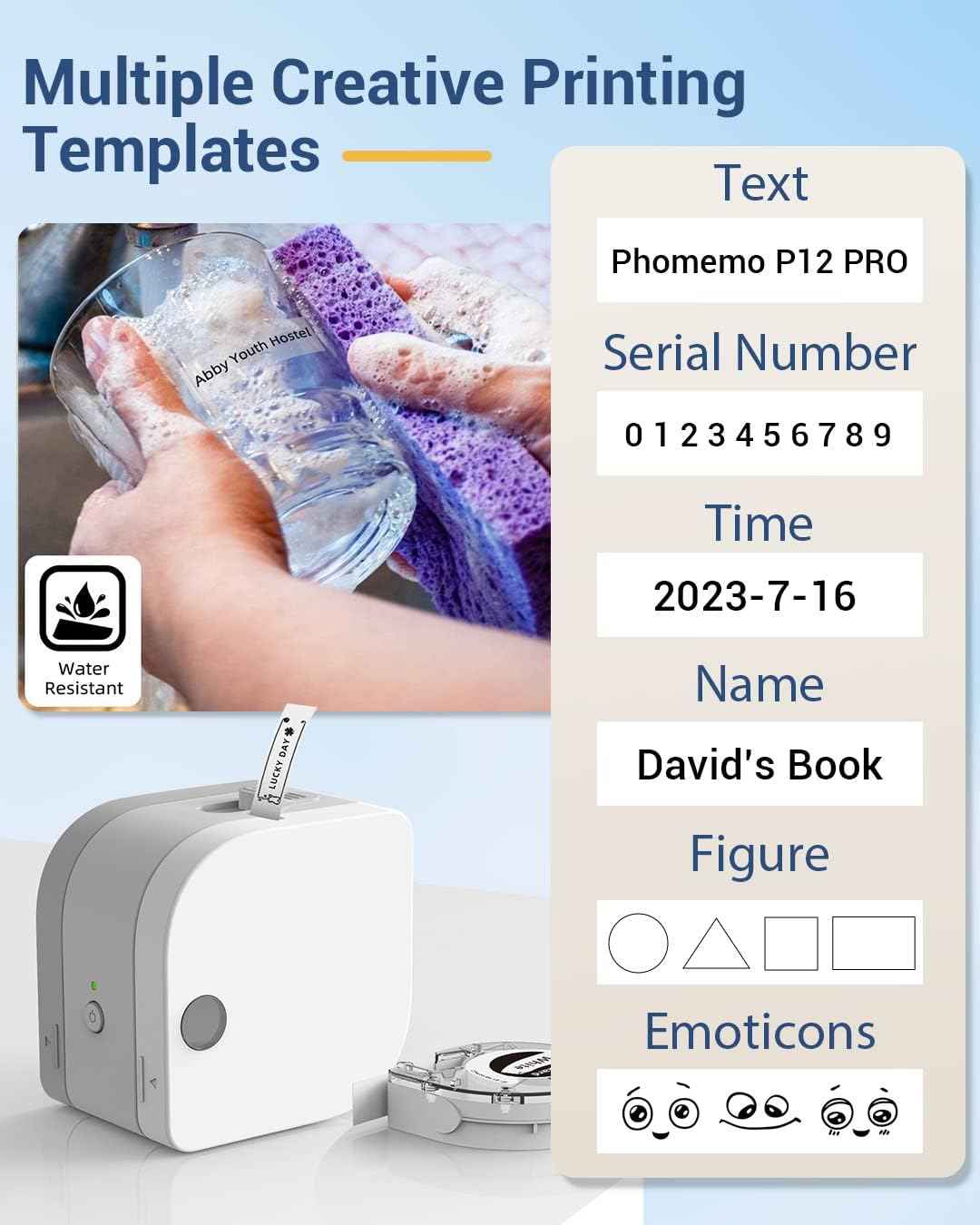 Phomemo P20 Pro Label Maker Machine with Tape,Small Handheld Sticker Printer - TTpen