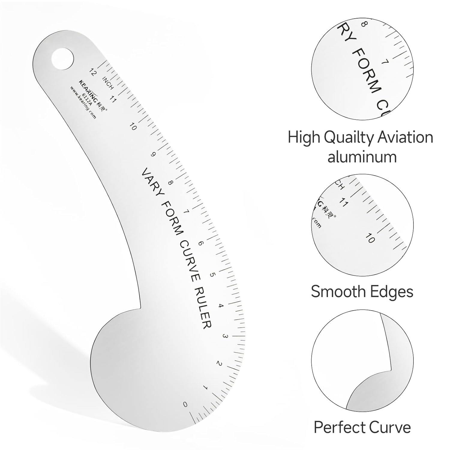 Vary Form Curve Ruler 12“ French Curve Ruler for Measuring Sewing