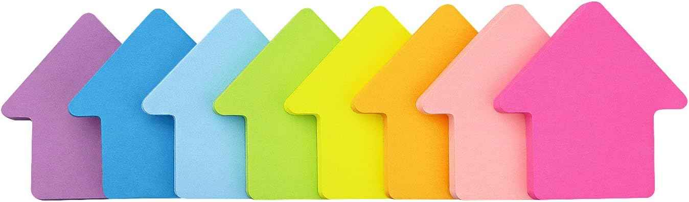 Arrow Shape Sticky Notes 8 Color 75 Sheets/Pad - TTpen