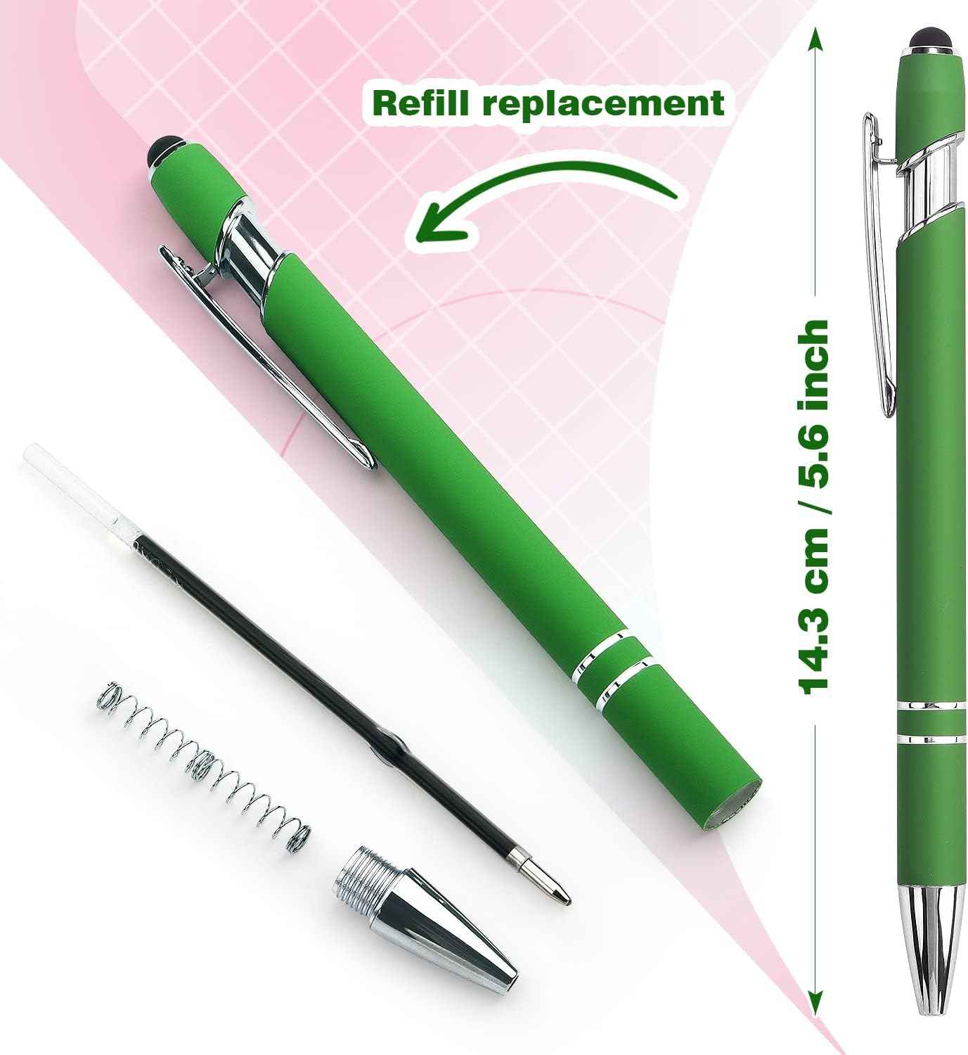2-in-1 Stylus Retractable Ballpoint Pen with Stylus Tip,1.0mm Black Ink - TTpen