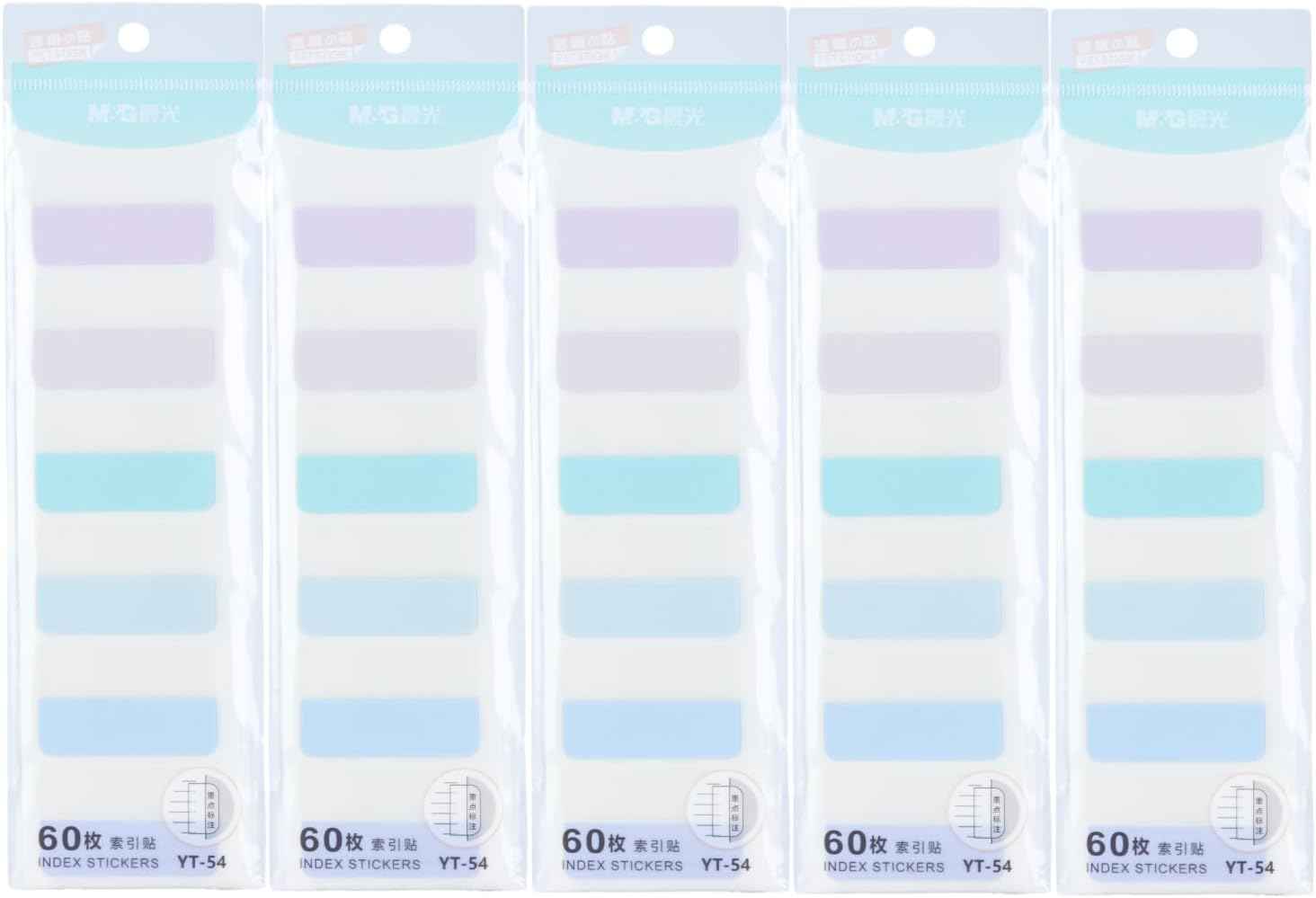 5 Pack Sticky Notes Annotation Tabs 300pcs Index Labels,Morandi Color - TTpen