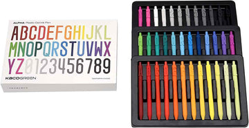 Kaco 36 Color Retractable Gel Ink Pens with Alphabet Number - TTpen