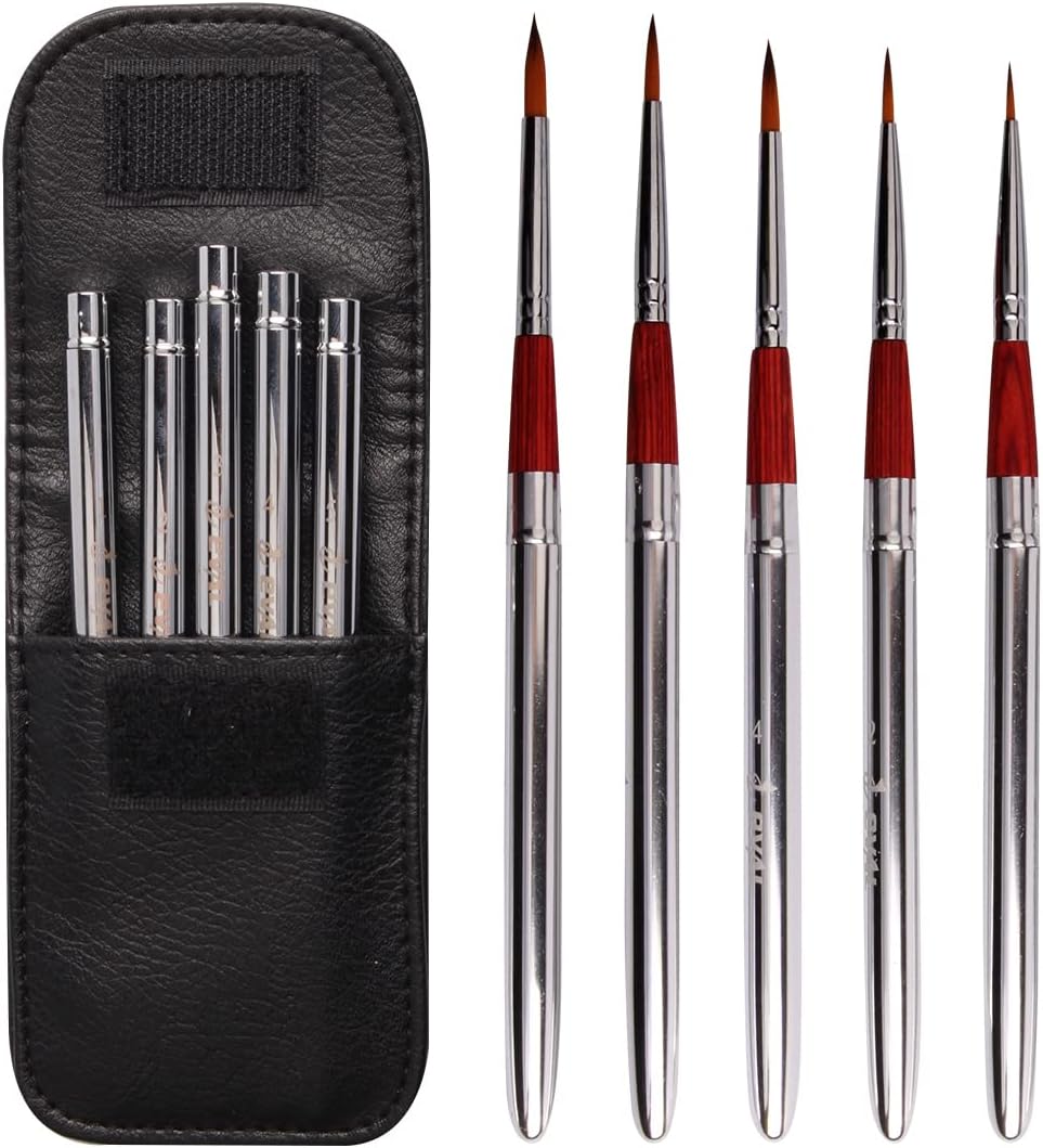 5PCS Travel Watercolor Artist Painting Brushes,Detachable