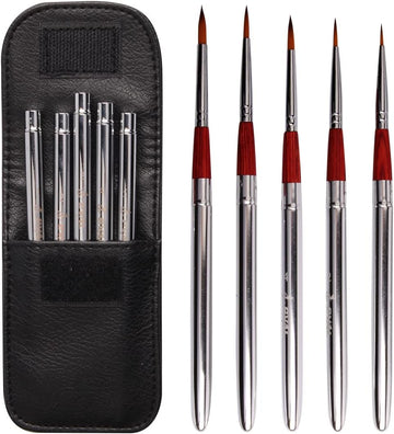 5PCS Travel Watercolor Artist Painting Brushes,Detachable