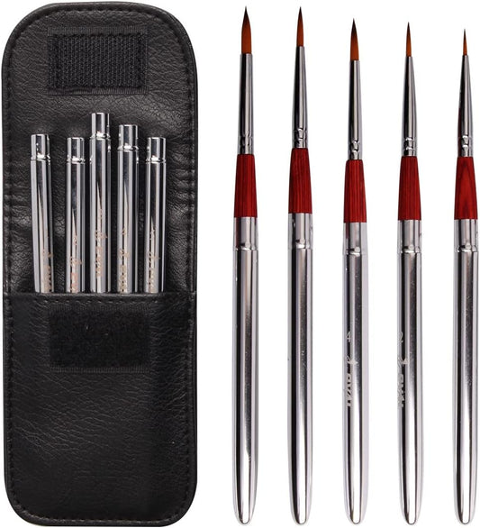 5PCS Travel Watercolor Artist Painting Brushes,Detachable