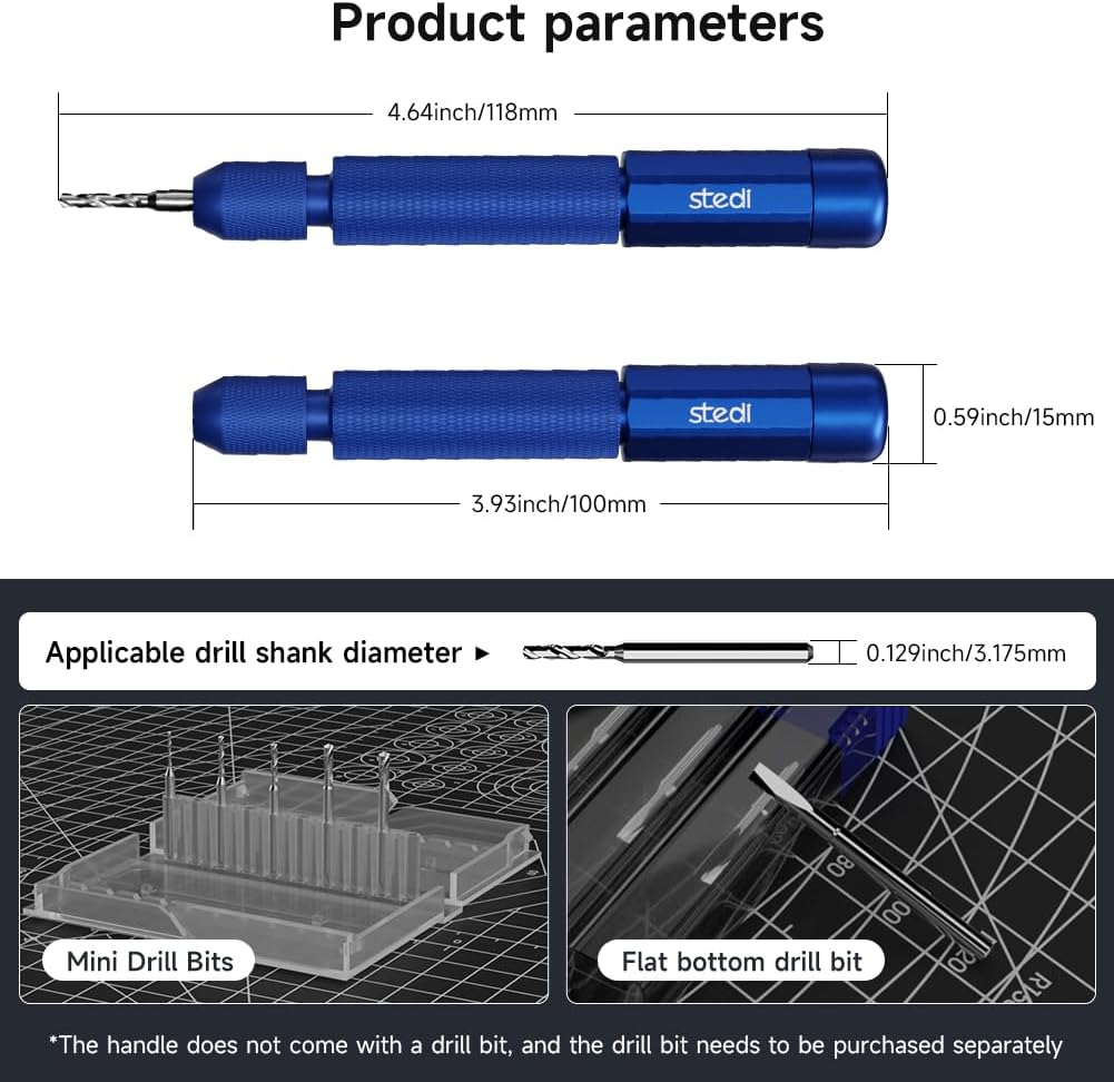 Stedi Manual Pin Vise Hand Drill for Gundam Miniature Military Model - TTpen