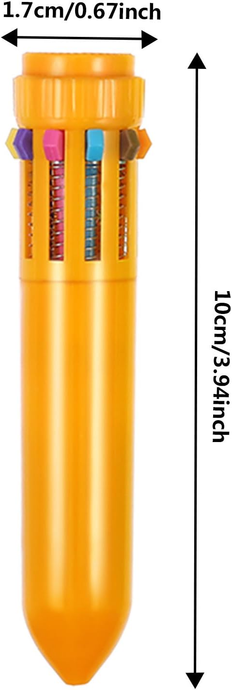 10in1 Retractable Ballpoint Pens Multicolor Pens for Students Kids