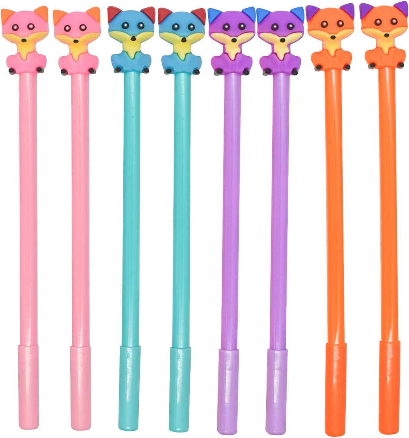 12PCS Kawaii Fox Animal Gel Pen 0.5mm Black Ink For Kids School - TTpen