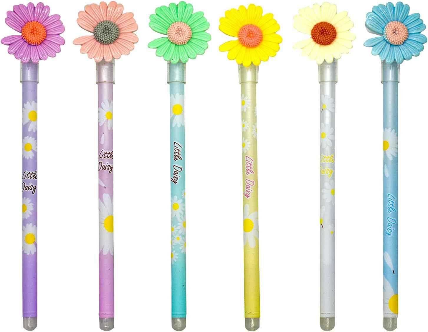 12PCS Fancy Daisy Gel Pens 0.5mm Black Ink - TTpen