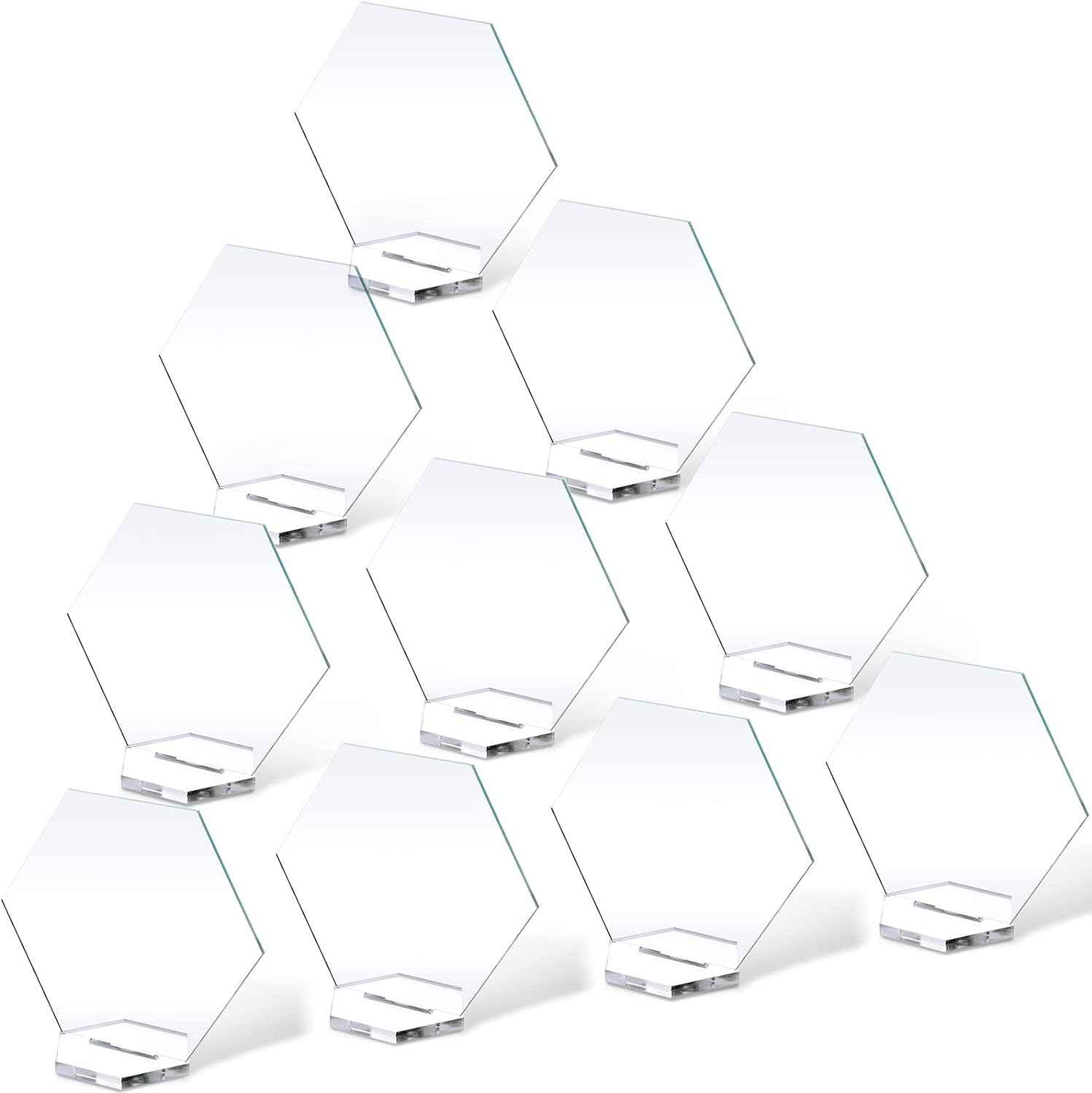Sublimation DIY Acrylic Hexagon Table Place Card with Holder 10 Pack - TTpen