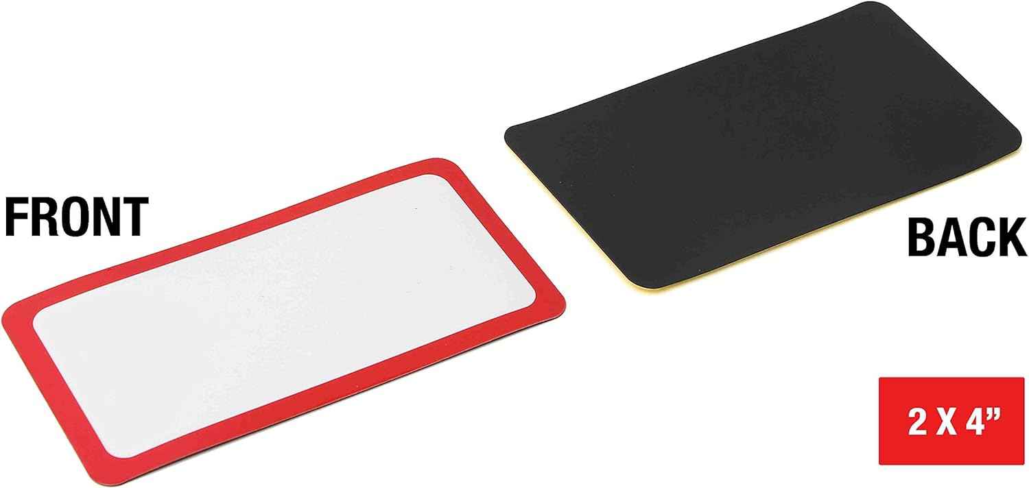 40 Pack Magnetic Dry Erase Labels Name Plate Tags Stickers 10x5cm - TTpen