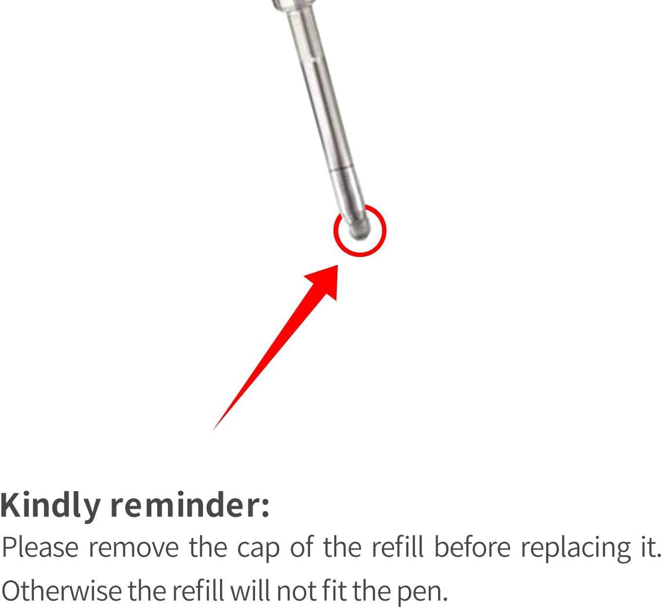 10pcs Black Ink Refills,Replaceable Pen Refills,1mm Medium Tip 116mm - TTpen