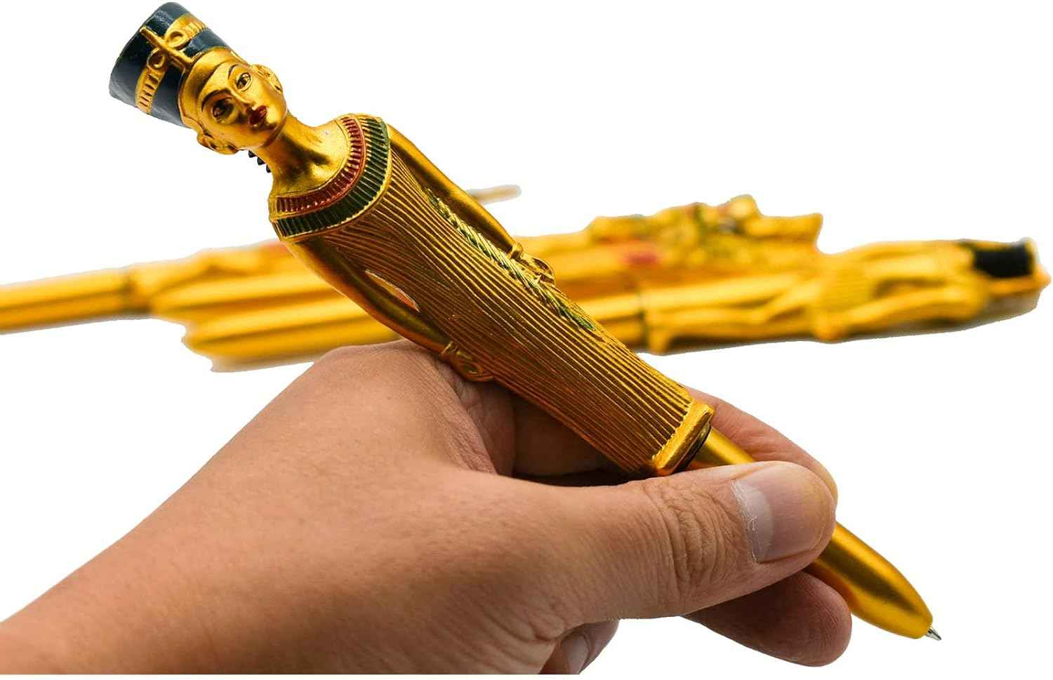 5PCS Egyptian Pharaohpe Retractable Ballpoint Pen 0.5mm Blue Ink - TTpen
