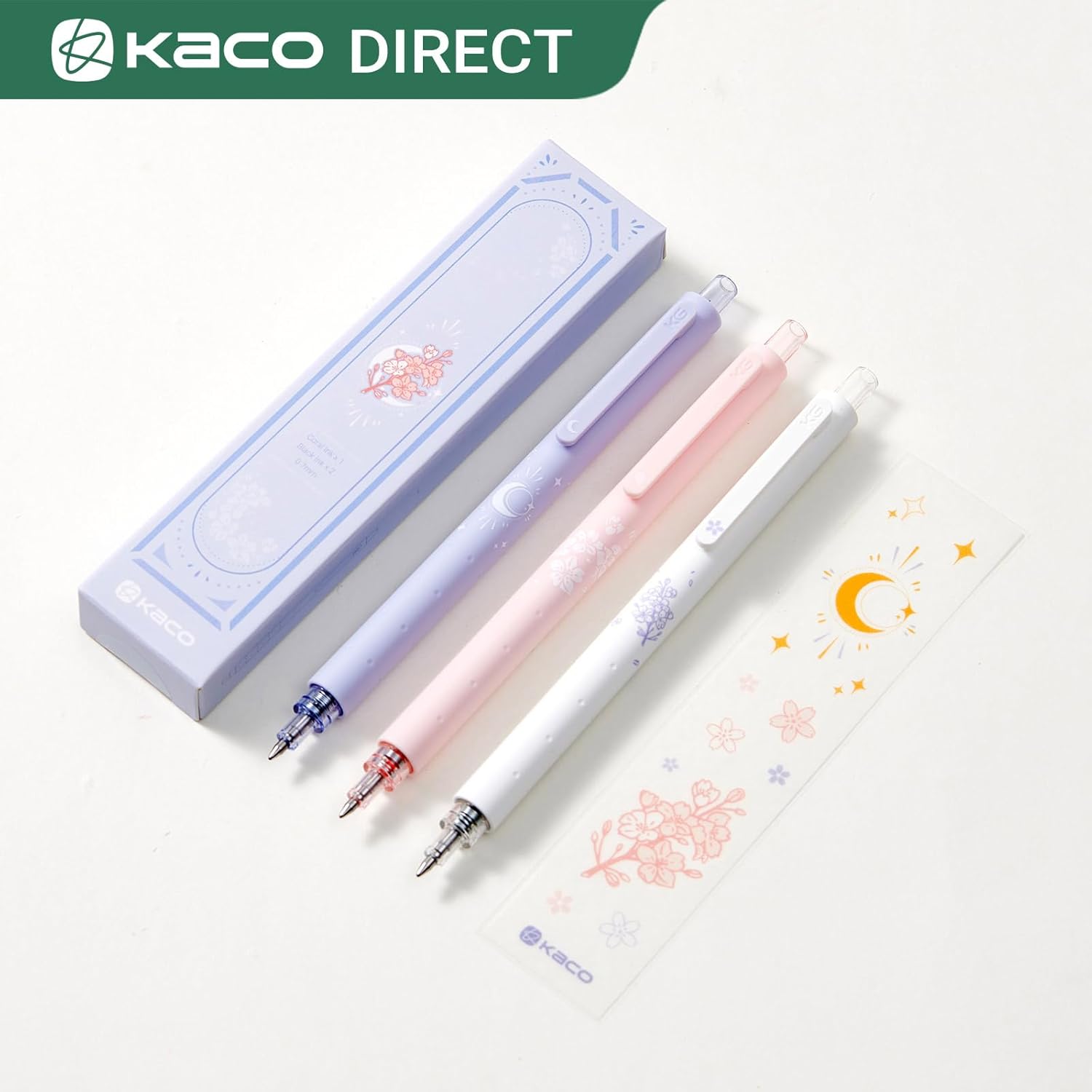 Kaco Gel Pens Cute Stationery 6 Pieces 0.5mm