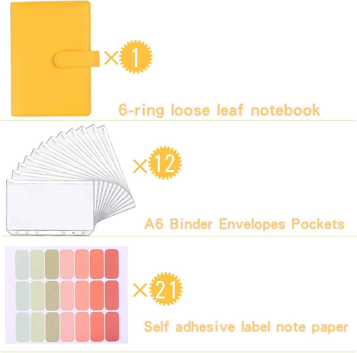 A5 Binder Notebook Financial Management with 12PCS Budget Envelopes - TTpen