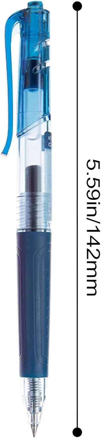 Retractable Liquid Gel Pens with Grip,10 Assorted Ink Colors (0.5 MM) - TTpen