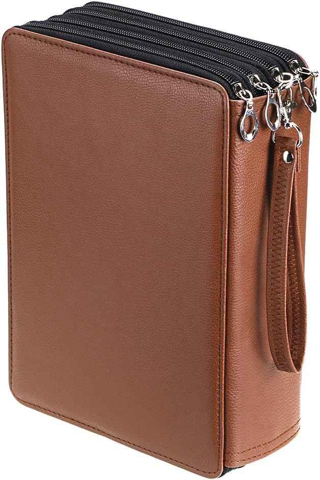 200 Slots PU Leather Pencil Case Holder Organizer - TTpen
