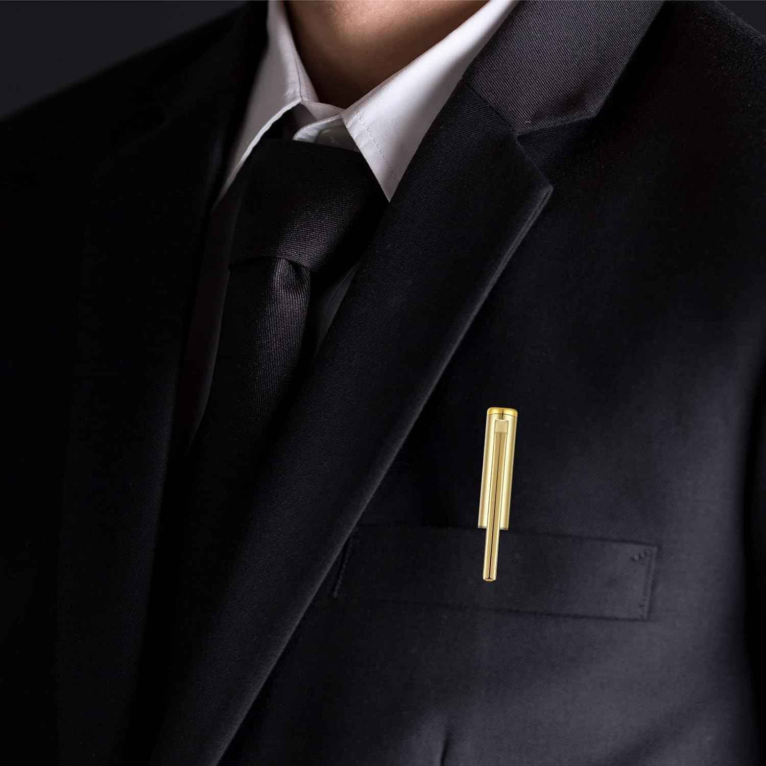 Gold Slim Metal Retractable Ballpoint Pens Black Ink 1mm 15 Pack - TTpen