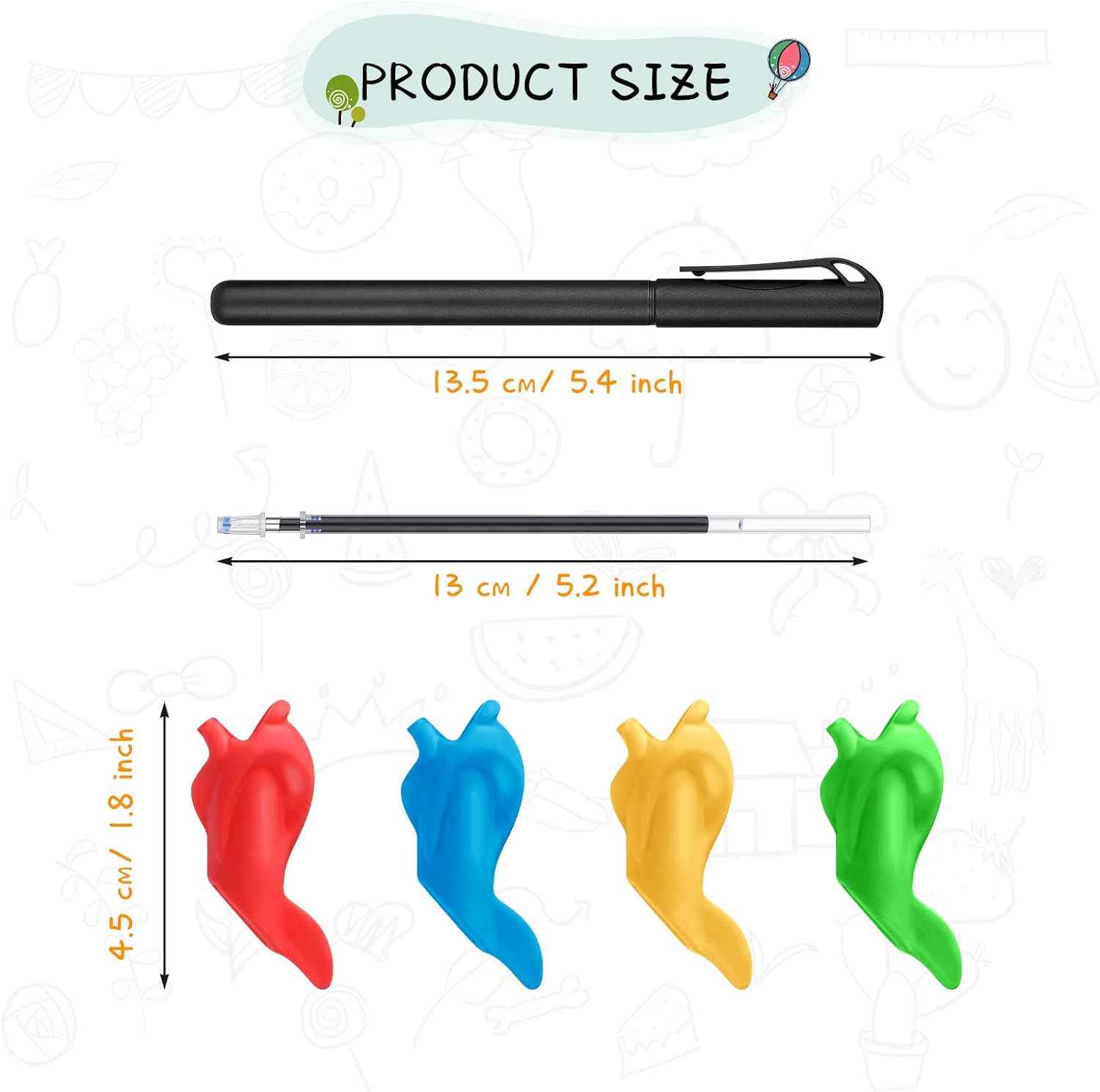 84Pcs Practice Pen Set 12 Ballpoint Pens,60 Refills and 12 Pen Holders - TTpen