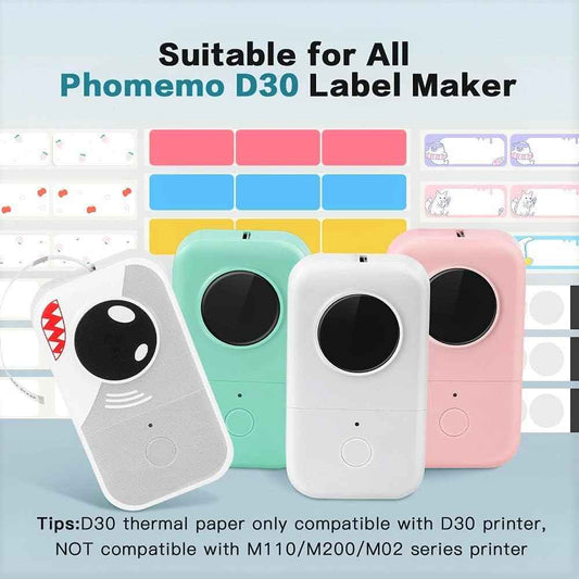Phomemo D30 Adhesive White Label Paper (15mm X 50mm) - TTpen