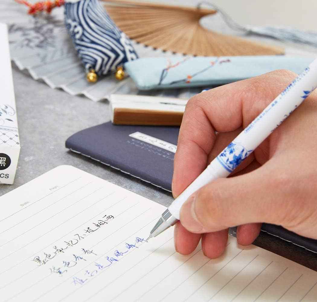 AIHAO Orchid Porcelain Pattern Gel Ink Pens 0.5mm Fine Point 12 pack - TTpen