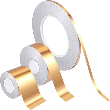 3 Rolls Tape,Self Adhesive Metalized Polyester Film Tape Gold - TTpen