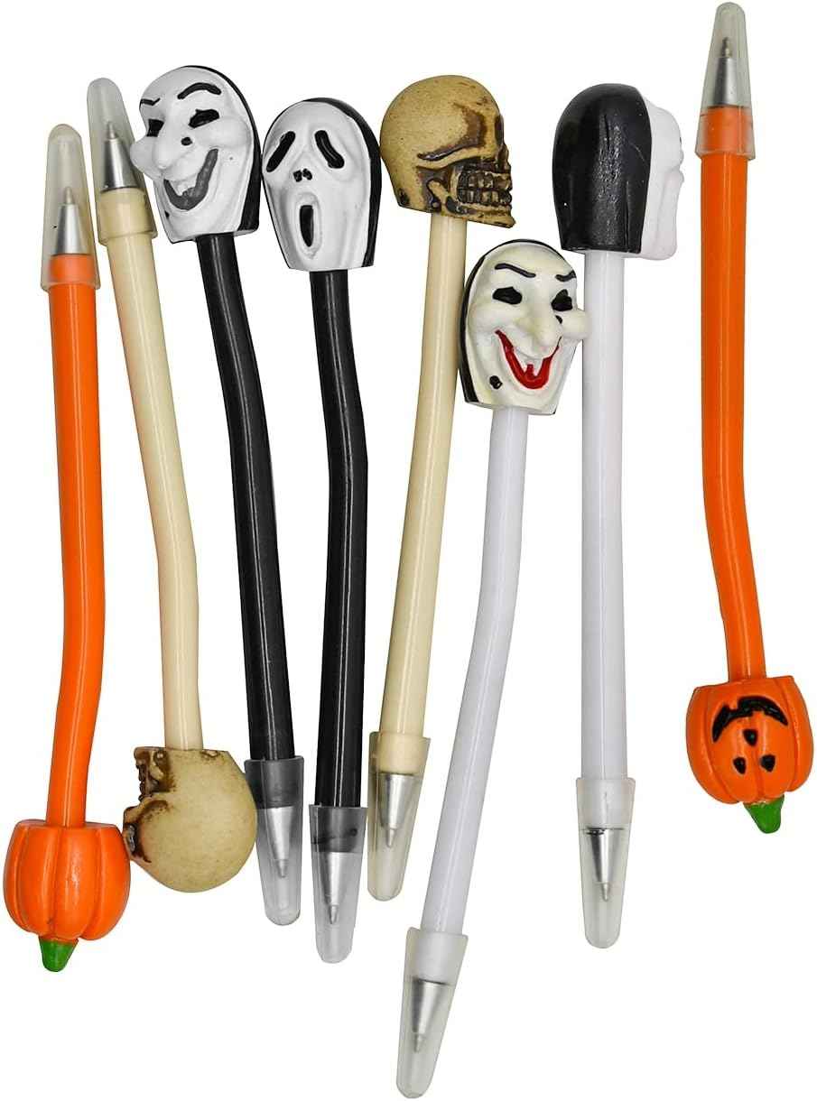 18 PCS Halloween Spooky Skull Pumpkin Grimace Vampire Ballpoint Pens - TTpen