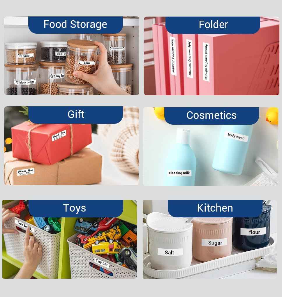 Phomemo D30 Adhesive Galaxy Label Paper (12mm X 40mm) White,3 Roll - TTpen