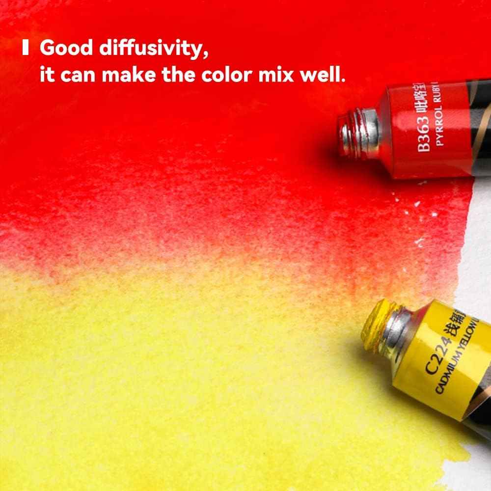 Paul Rubens Profesional Artist Watercolor Paint Set,5ml Tube,12 Colors - TTpen