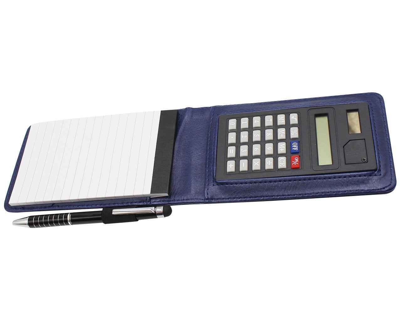 A7 Pocket PU Leather Mini Notepad with Calculator Ballpoint Pen Holder - TTpen