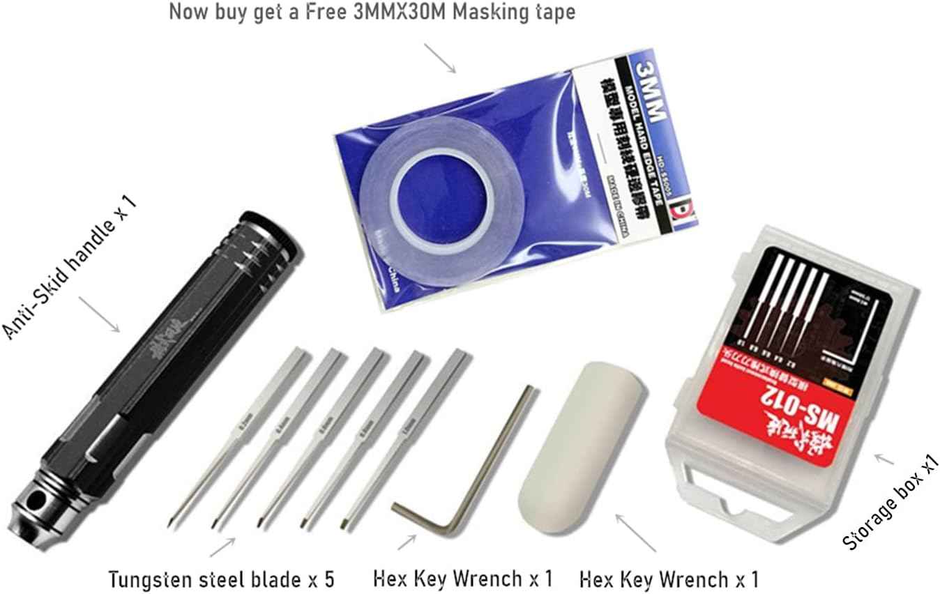 Model Scriber Laser Mark Blades Carving Masking Tape 3mmx30m - TTpen