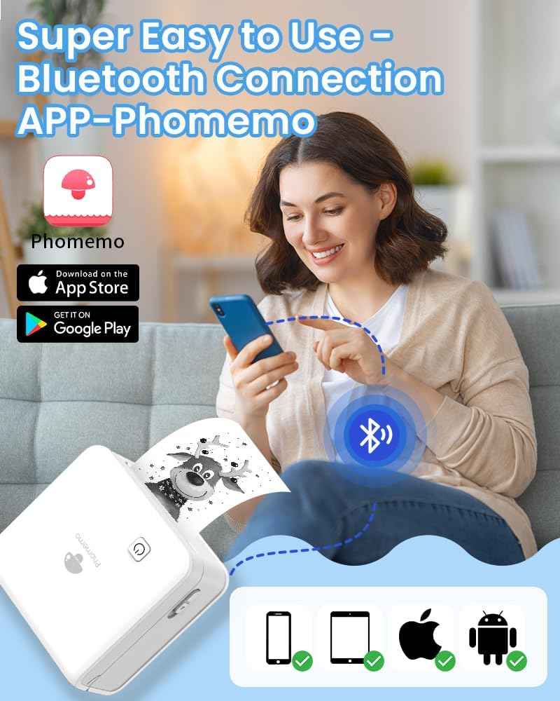 Phomemo M02 Pro Pocket Thermal Bluetooth Photo Printer Type-C Charging - TTpen