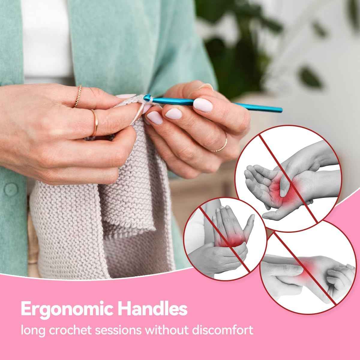 36PCS Large Crochet Hooks Set 6.5MM-15MM Crochet Needles and Accessories - TTpen