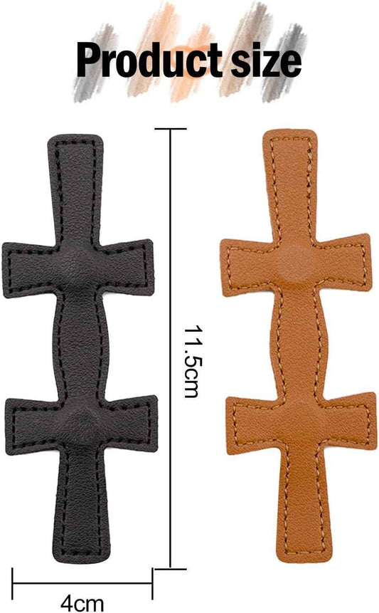 2Pcs Leather Bible Easter Verse Cross Magnetic Bookmarks