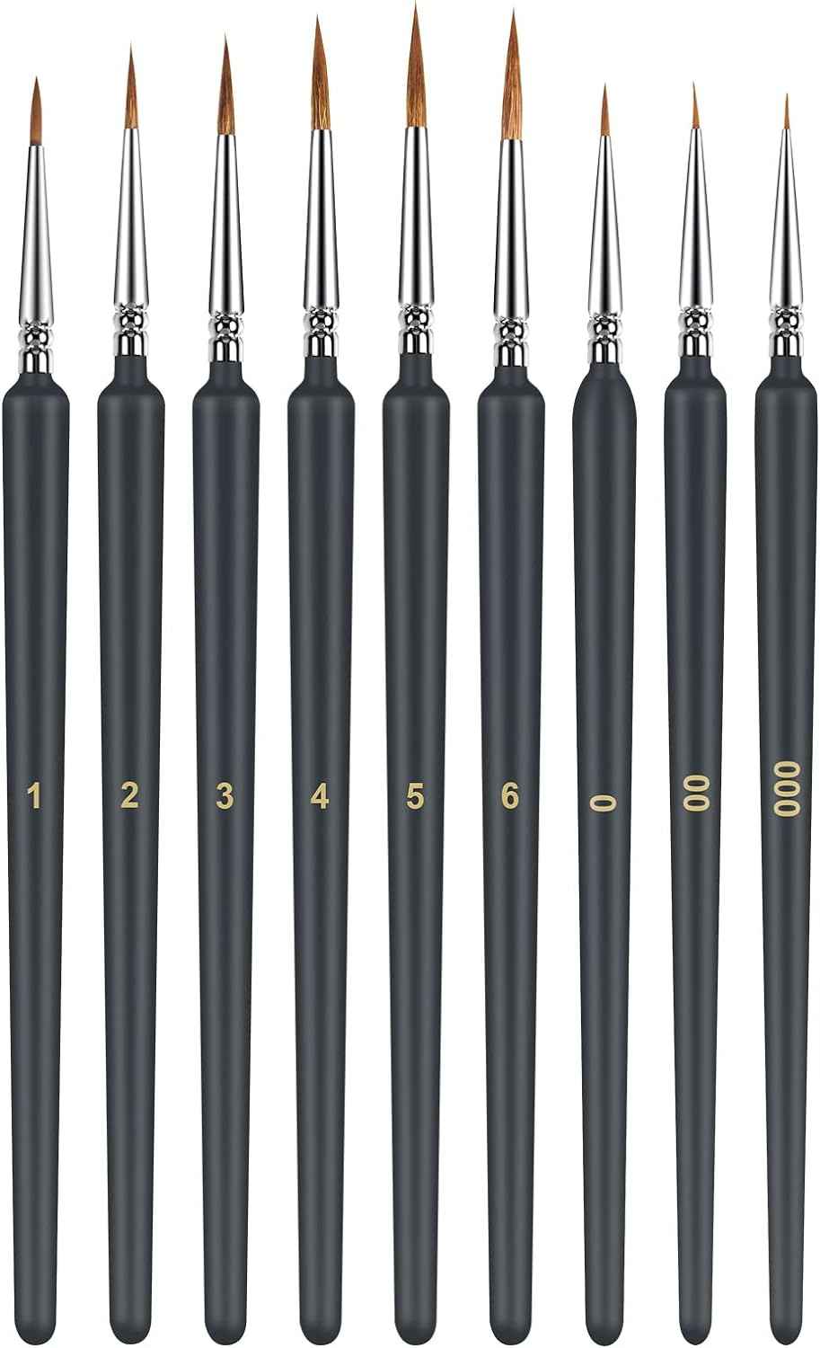 9pcs Miniature Paint Brushes Set for Fine Detailing & Art Painting - TTpen