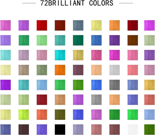 MAIKEDEPOT 72 Colors Watercolor Brush Pens with 3 Blending Brush - TTpen