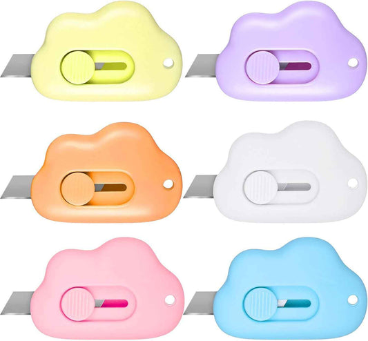6 Pieces Mini Utility Knives Cloud Shaped Box Cutters - TTpen