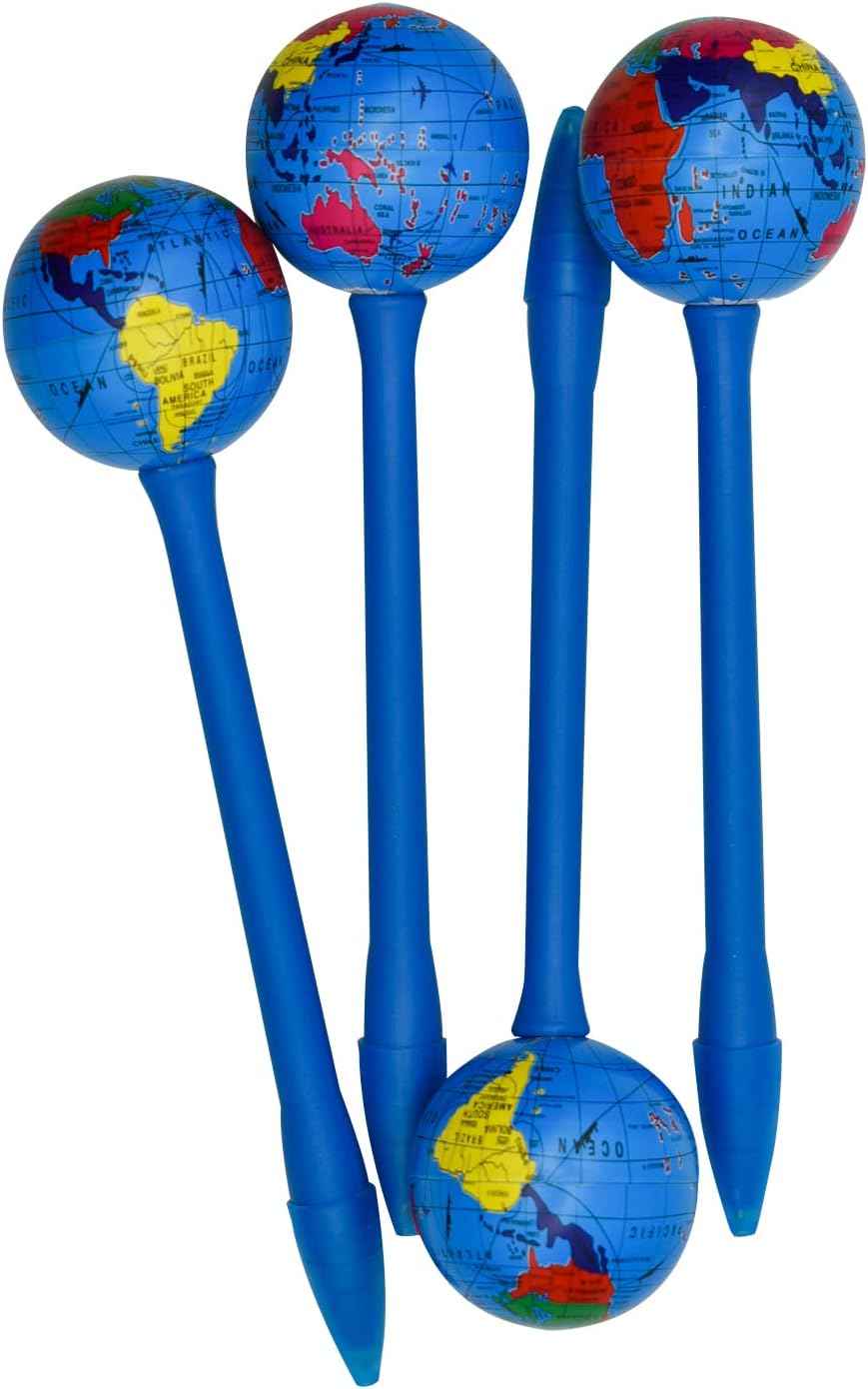 4PCS World Globe Earth Tellurion Ballpoint Pens 1.0MM Black Ink - TTpen