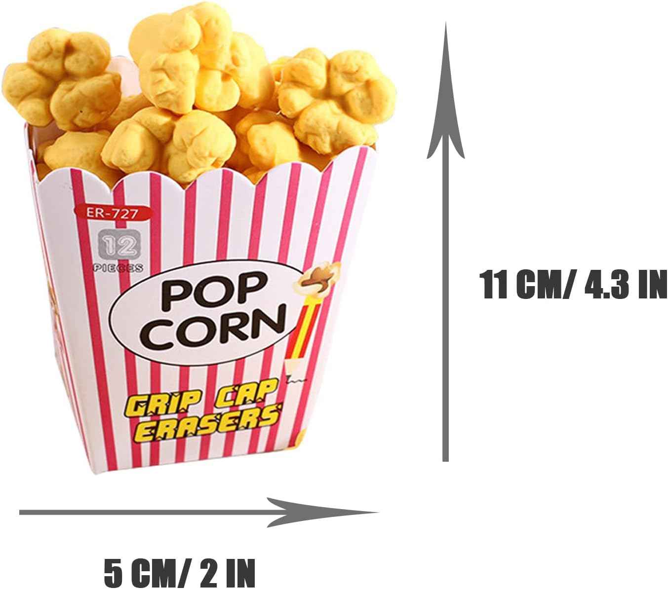 Food Popcorn Pencil Top Erasers 36 Pack - TTpen