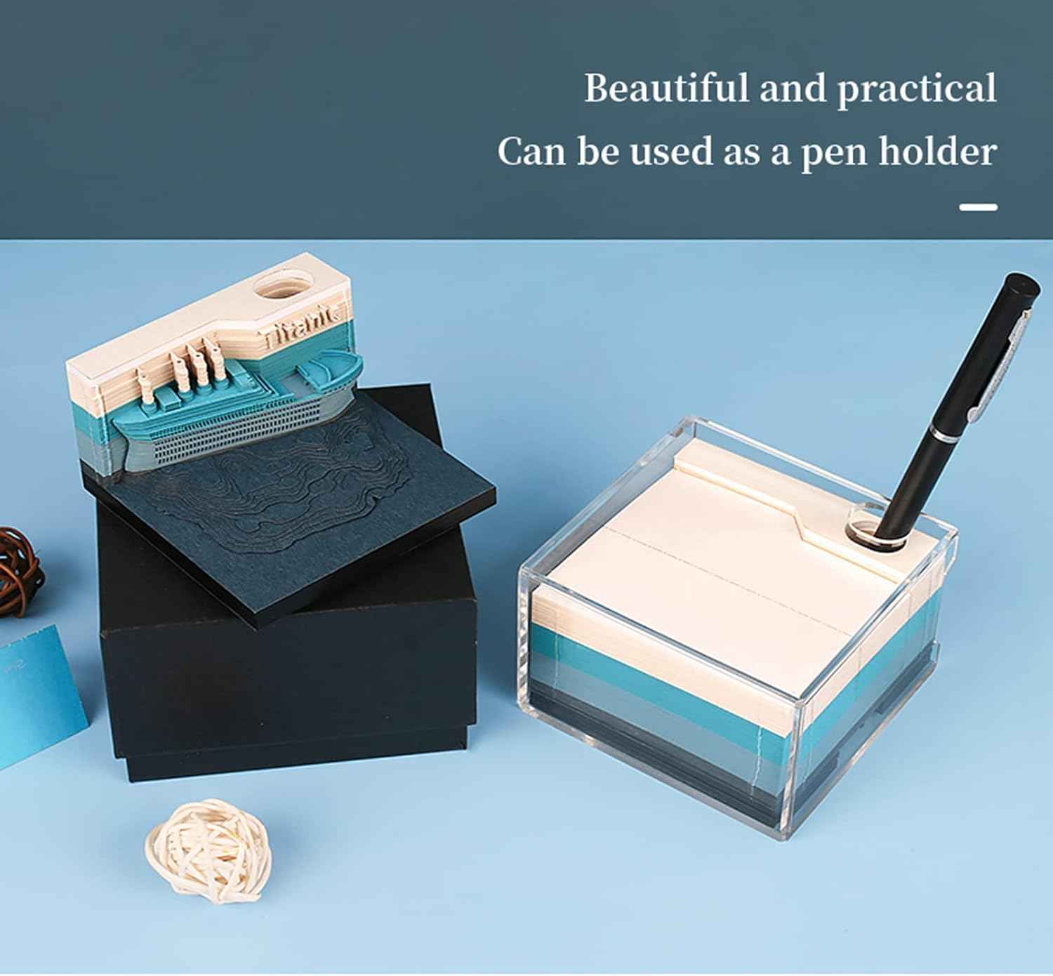 Titanic 3D Paper Note Memo Pad with LED Lights - TTpen