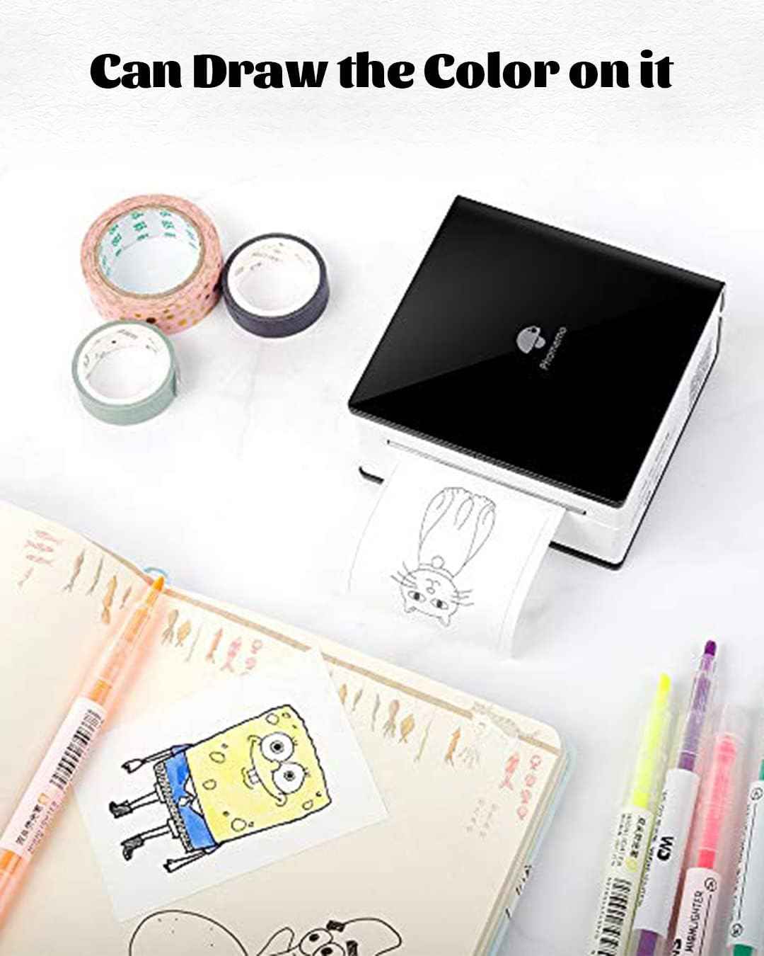 Thermal Paper for Phomemo M02 M03 Printer Black on White 50mm x 3.5m - TTpen