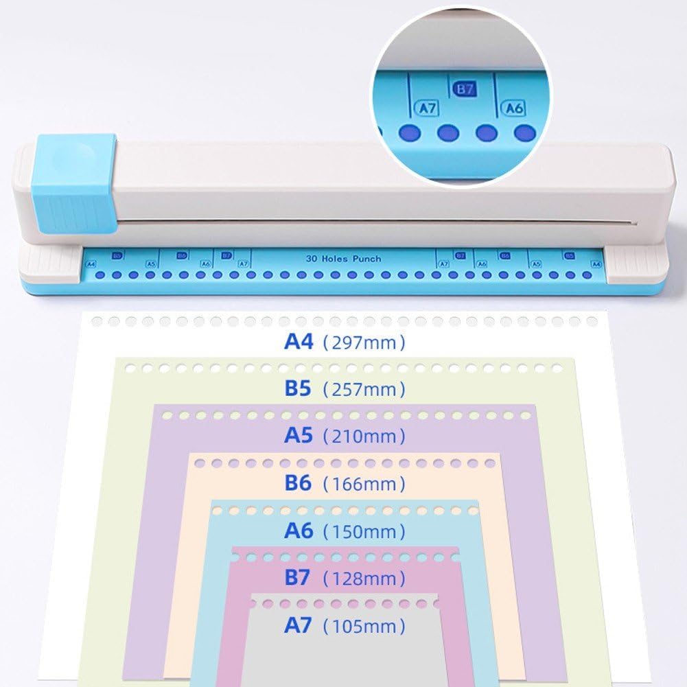 30 Hole Paper Punch for Discbound Notebooks Journaling Supplies